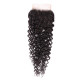 Preciousluxuryhair 1 piece 4*4 Transparent Free Part Lace Closure Curly Hair