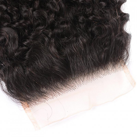 Preciousluxuryhair 1 piece 4*4 Transparent Free Part Lace Closure Curly Hair