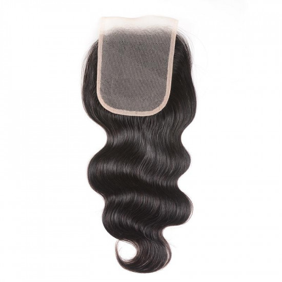 Preciousluxuryhair 1 piece 4*4 Transparent Lace Closure Body Wave Free Part