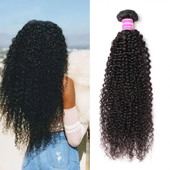 Preciousluxuryhair Hair 1 Bundle Kinky Curly Human Hair Weaves 100% Human Hair