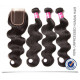 Preciousluxuryhair Hair Virgin Malaysian Hair Body Wave 4 Bundles With 4*4 Lace Closure, Tangle Free, No Shedding