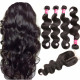 Preciousluxuryhair Hair Virgin Malaysian Hair Body Wave 4 Bundles With 4*4 Lace Closure, Tangle Free, No Shedding