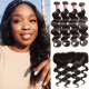 Preciousluxuryhair Hair 100% Peruvian Body Wave Hair 4 Bundles with 13*4 Lace Frontal, 8A Preciousluxuryhair Human Hair