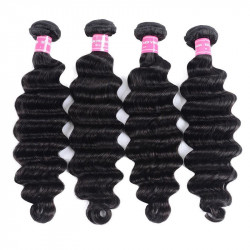 Preciousluxuryhair Hair 100% Unprocessed Human Virgin Hair 4 Bundles Loose Deep Wave Hair