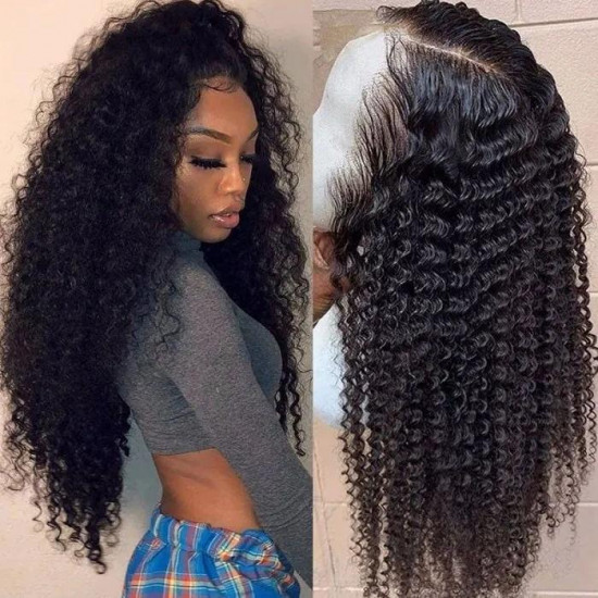 Preciousluxuryhair Best Curly Transparent Lace Front Wigs with Pre Plucked Human Hair Wigs For Women Fast Shipping