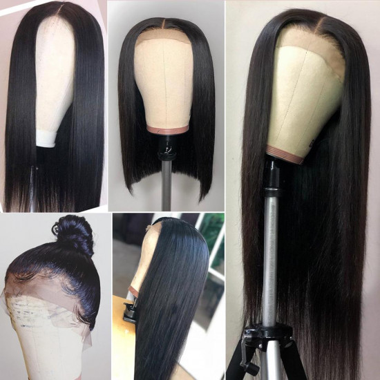 Preciousluxuryhair 9A Grade High Quality 180% Density Straight HD Lace Front Wigs 13*4 Natural Hairline Human Hair Wigs For Women Fast Hair Shipping