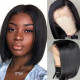 Preciousluxuryhair 13x4 Lace Front Wigs Short Straight Bob Remy Human Hair Wigs With Pre Plucked Hairline 150% Density