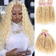 Preciousluxuryhair 4 Bundles 613 Deep Wave Hair Double Hair Weft, 100% Human Hair