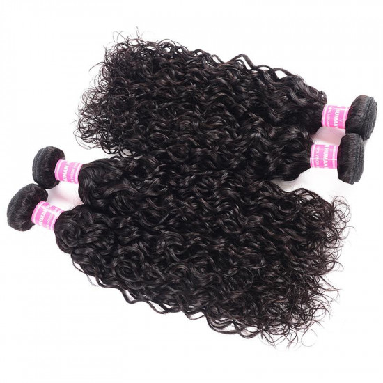 Preciousluxuryhair Hair 4 Bundles New Loose Water Wave Hair 100% Human Virgin Hair Weave