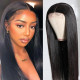 Preciousluxuryhair Straight Human Hair Lace Part Wig 150% Density Natural Hairline Hand Tied Lace Part Wig Pre Plucked Hairline