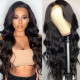 Preciousluxuryhair 9A Grade 13 By 4 Pre-plucked Transparent Lace Front Wigs With Baby Hair Body Wave 150% Density Human Hair Wigs