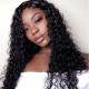 Preciousluxuryhair 9A Grade Water Wave Lace Front Human Hair Wigs Brazilian Natural Black Color 130% 150% Density Lace Frontal Wig