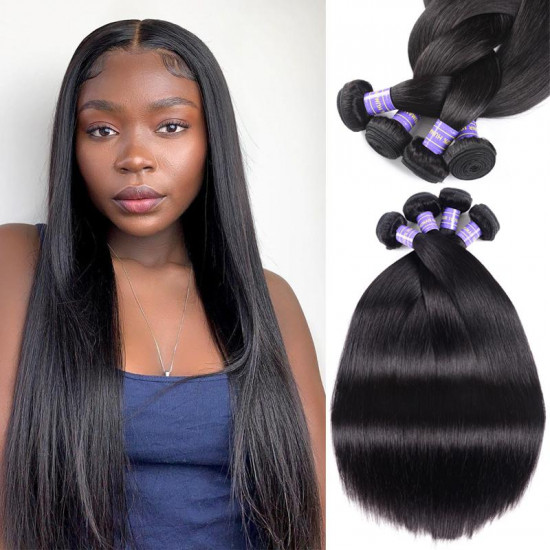 Preciousluxuryhair Affordable Remy Human Hair Straight Hair Bulk Order For Wholesale Business 5pc/10pc Hair Bundles