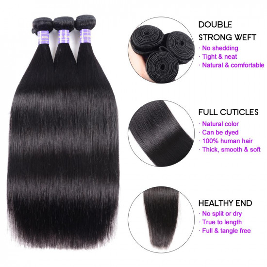 Preciousluxuryhair Affordable Remy Human Hair Straight Hair Bulk Order For Wholesale Business 5pc/10pc Hair Bundles