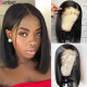 Preciousluxuryhair Short Bob Wigs Pre-Plucked Lace Front Wigs Virgin Human Hair Wigs 130% 150% Density