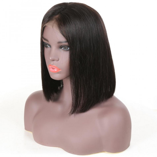 Preciousluxuryhair Short Bob Wigs Pre-Plucked Lace Front Wigs Virgin Human Hair Wigs 130% 150% Density