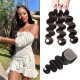 Preciousluxuryhair Hair Body Wave Transparent 5*5 Closure With Virgin Hair Weave 3 Bundles