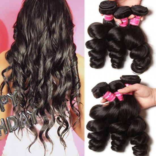 Preciousluxuryhair Hair Brazilian Loose Wave 3 Bundles On Sale, 7A Grade Virgin Hair