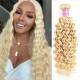 Preciousluxuryhair Hair 1 Bundle 613 Blonde Deep Wave Virgin Human Hair Extension Bundles 10-24 Inch