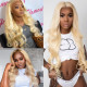 Preciousluxuryhair Hair 3 Bundles 613 Blonde Body Wave Human Hair Weaves With 4X4 Lace Closure