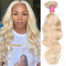 Preciousluxuryhair Hair 613 Blonde Virgin Human Hair Extension Body Wave Bundles 10-24 Inch 1PCS