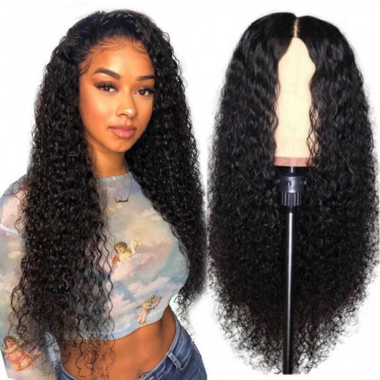 Preciousluxuryhair Hair 9a Grade Natural Pre-plucked Long Curly Transparent Lace Front Wigs 100% Human Hair 180% Density