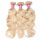 Preciousluxuryhair Hair Blonde 613 Hair Weave 3 Bundles Body Wave Virgin Human Hair Weft