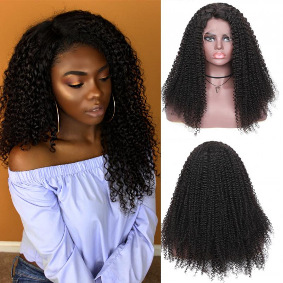 Preciousluxuryhair Hair Bohemian Kinky Curly Lace Front Human Hair Wigs 13x4 Brazilian Pre-plucked Bohemian Lace Wigs 150% Density