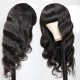 Preciousluxuryhair Hair Brazilian Body Wave Human Hair Wig Machine-made Pre-plucked Hair Wig With Bangs