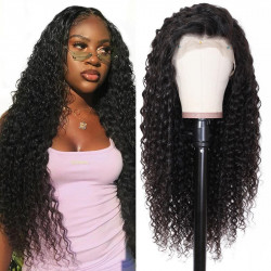 Preciousluxuryhair Hair 13*4 Lace Front Human Hair Wig Deep Wave Hair Wigs 12-24 Inches 100% Human Hair 150% density