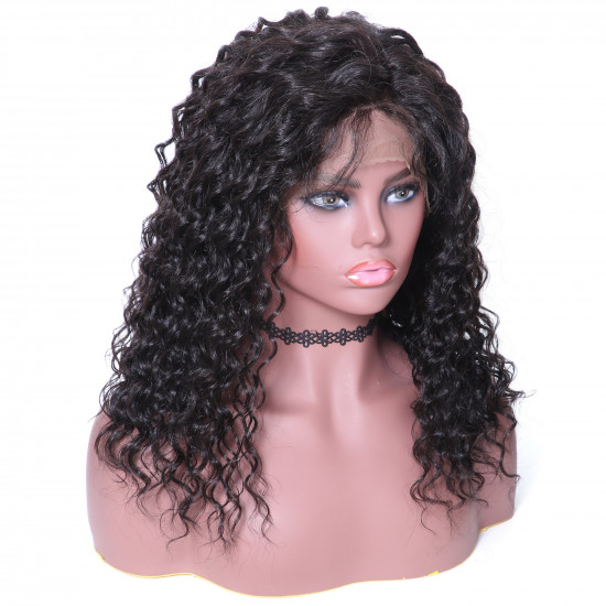 Preciousluxuryhair Hair 13*4 Lace Front Human Hair Wig Deep Wave Hair Wigs 12-24 Inches 100% Human Hair 150% density