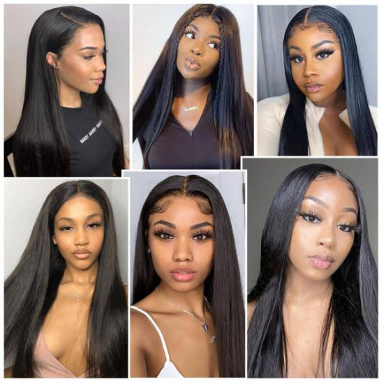 Preciousluxuryhair Hair Brazilian Human Straight Hair 4x4 Free Part Lace Closure Pre-Plucked With Baby Hair