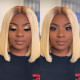 Preciousluxuryhair Hair New Fashion 9A T4/613 Lace Front Ombre Bob Wigs 13*4 150% Blonde Bob Hair Wig