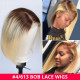 Preciousluxuryhair Hair New Fashion 9A T4/613 Lace Front Ombre Bob Wigs 13*4 150% Blonde Bob Hair Wig