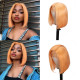 Preciousluxuryhair Hair Short Bob Wig 13*4 Lace Front Fanta Orange/ Peach Yellow Hair Wig Preplucked For Black Women