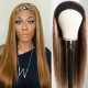 Preciousluxuryhair Highlight Blonde Piano Color Straight Headband Wigs 150% Density Glue-less 100% Human Hair Wigs