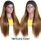 Preciousluxuryhair Highlight Blonde Piano Color Straight Headband Wigs 150% Density Glue-less 100% Human Hair Wigs