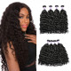 Preciousluxuryhair Remy Human Hair Weaves Natural Wave 4 Bundles 100% Human Hair Natural Black Color