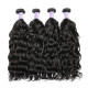 Preciousluxuryhair Remy Human Hair Weaves Natural Wave 4 Bundles 100% Human Hair Natural Black Color