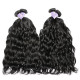 Preciousluxuryhair Remy Human Hair Weaves Natural Wave 4 Bundles 100% Human Hair Natural Black Color