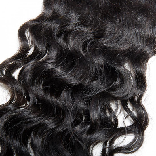 Preciousluxuryhair Hair Virgin Natural Wave Hair 4*4 Free Part Swiss Lace Closure