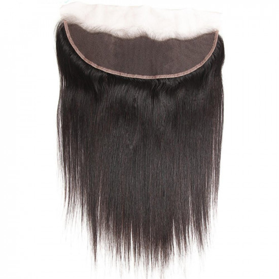 Preciousluxuryhair Hair Indian Virgin Straight Hair Lace Frontal, 13*4 Ear to Ear Frontal