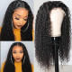 Preciousluxuryhair Jerry Curly Wigs Three Part Lace Closure Wig High Quality Hand Tied Natural Hairline Human Hair Wigs 150% Density