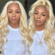 Preciousluxuryhair Hair 613 Color 100% Human Hair Wig Body Wave Lace Front Wigs Pre Plucked Blonde Body Wave Hair Wigs 150% Density