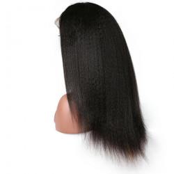 Preciousluxuryhair Lace frontal Human Hair Wigs Kinky Straight 10-24inch 100% Human Hair Wigs 150% Density