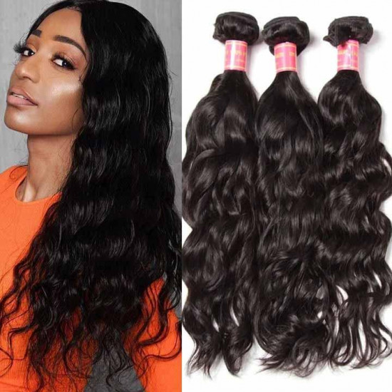 Preciousluxuryhair Hair Malaysian Natural Wave Hair Virgin Hair 3 Bundles/pack, Soft&Thick 7A Virgin Human Hair