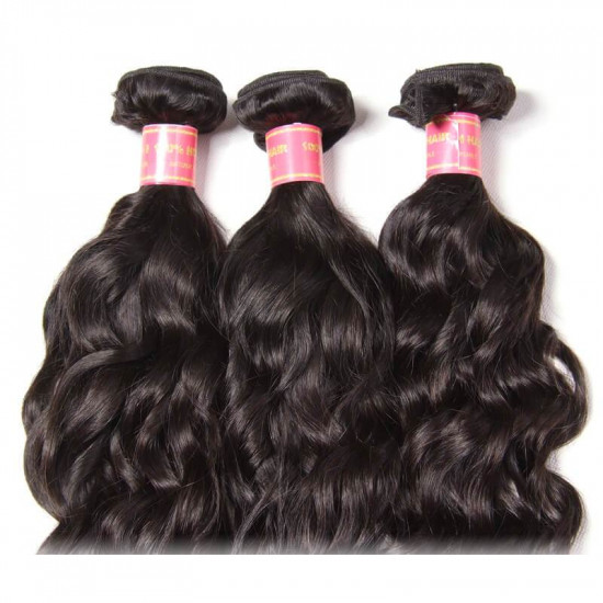 Preciousluxuryhair Hair Malaysian Natural Wave Hair Virgin Hair 3 Bundles/pack, Soft&Thick 7A Virgin Human Hair