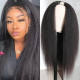 Preciousluxuryhair U Part Wig 100% Human Hair Wigs U-shaped Size 2x4 Size Kinky Straight Glueless Human Hair Wigs