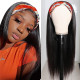 Preciousluxuryhair No Glue & No Sew In Fashion Headband Wig 150% Density Straight Scarf Wigs Real Hairline for Women 100% Virgin Human Hair Wig