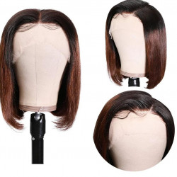 Preciousluxuryhair Ombre Hair Wig 13*4 Lace Front T1b4 Short Bob Wig Preplucked For Black Women